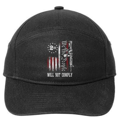We The People Will Not Comply Ar15 Progun Rights 2a 7-Panel Snapback Hat