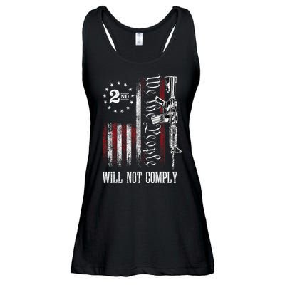 We The People Will Not Comply Ar15 Progun Rights 2a Ladies Essential Flowy Tank