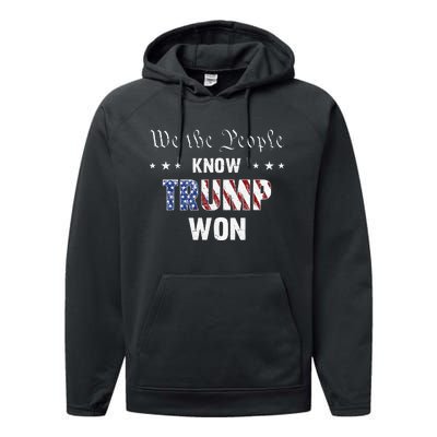 we the people know trump won Performance Fleece Hoodie