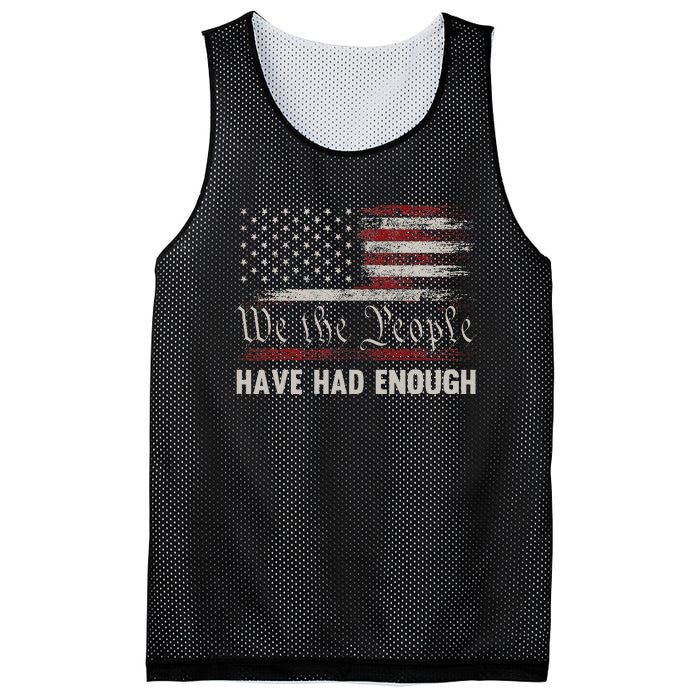 We The People Have Had Enough Vintage US America Flag Mesh Reversible Basketball Jersey Tank