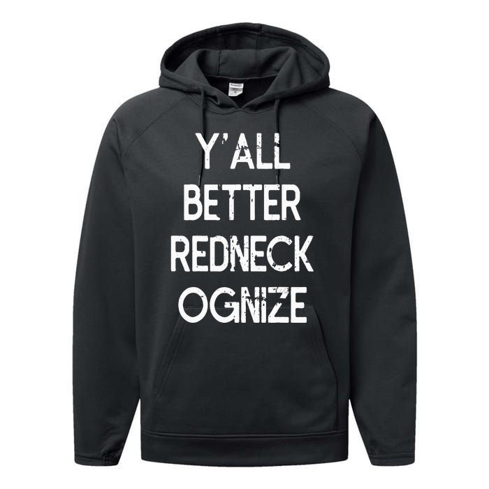 White Trash Party Attire Trailer Trash Redneck Performance Fleece Hoodie