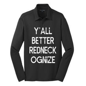 White Trash Party Attire Trailer Trash Redneck Silk Touch Performance Long Sleeve Polo