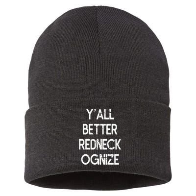 White Trash Party Attire Trailer Trash Redneck Sustainable Knit Beanie