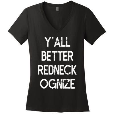 White Trash Party Attire Trailer Trash Redneck Women's V-Neck T-Shirt