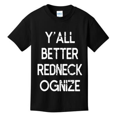White Trash Party Attire Trailer Trash Redneck Kids T-Shirt