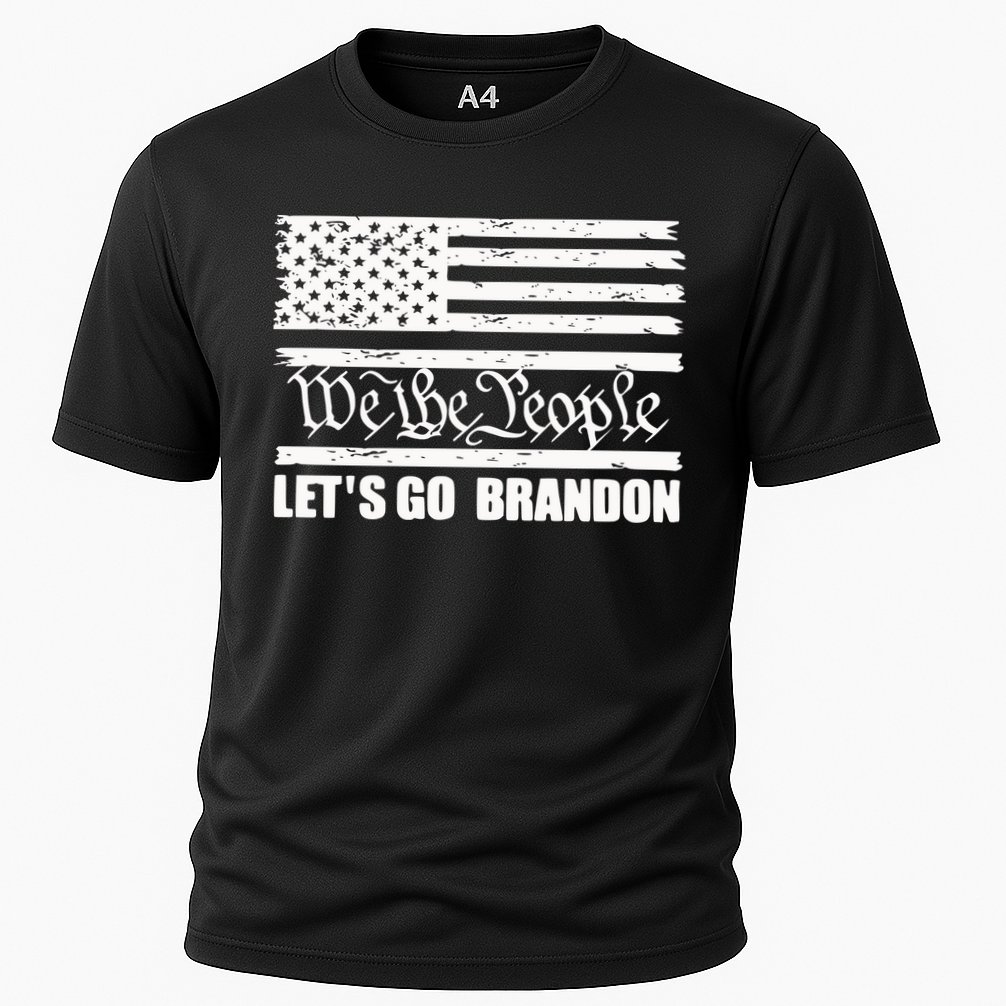 We The People Lets Go Brandon Usa Flag Cooling Performance Crew T-Shirt