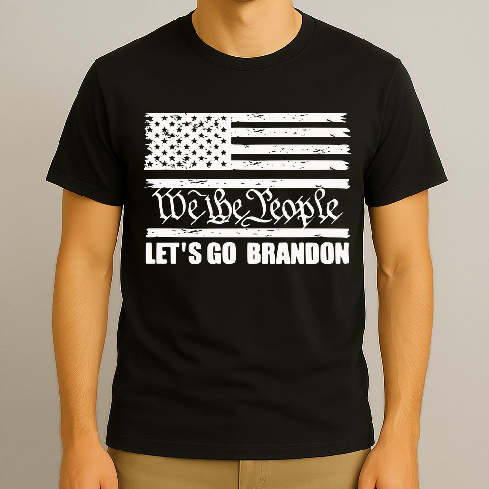We The People Lets Go Brandon Usa Flag T-Shirt