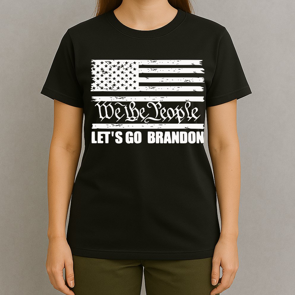 We The People Lets Go Brandon Usa Flag T-Shirt