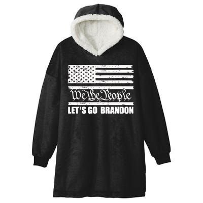 We The People Lets Go Brandon Usa Flag Hooded Wearable Blanket