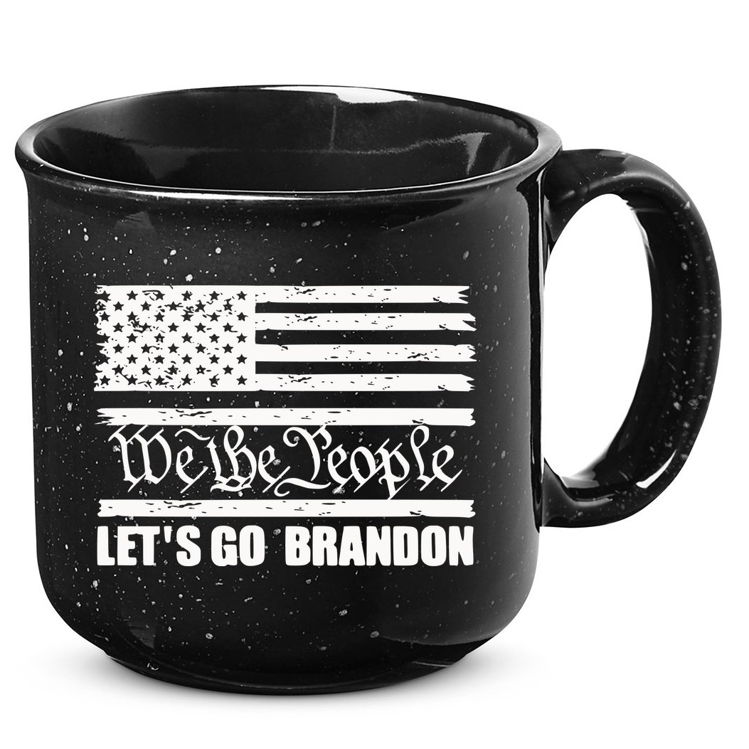 We The People Lets Go Brandon Usa Flag 15oz Campfire Ceramic Mug