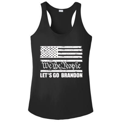 We The People Lets Go Brandon Usa Flag Ladies PosiCharge Competitor Racerback Tank