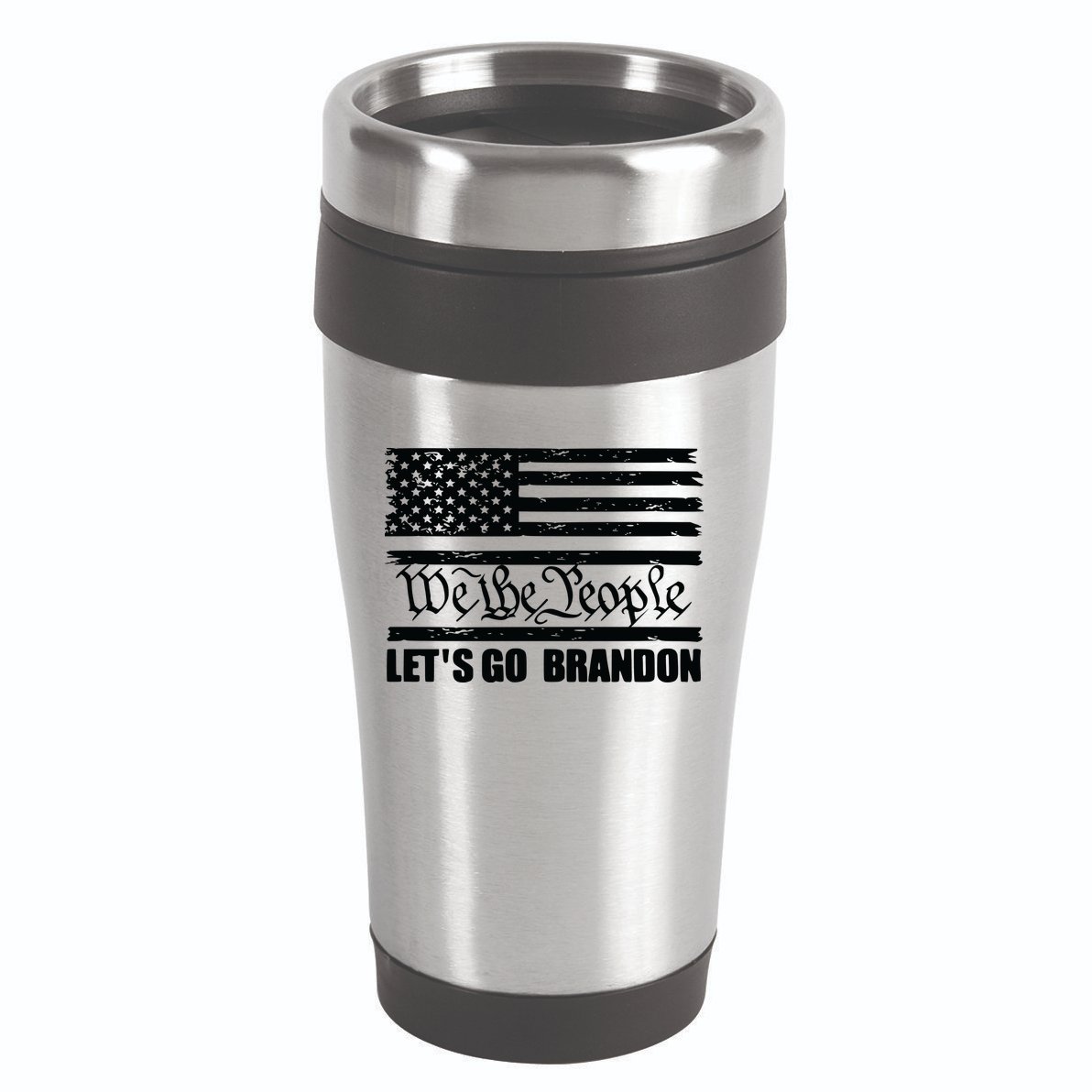 We The People Lets Go Brandon Usa Flag 16oz Travel Tumbler