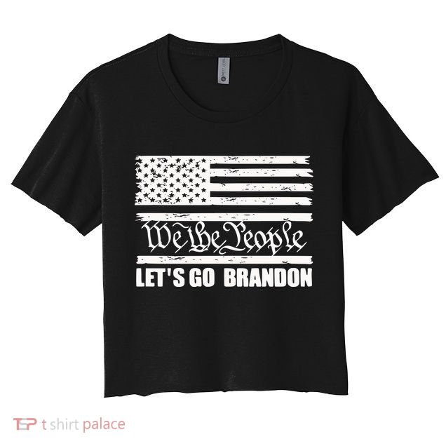 We The People Lets Go Brandon Usa Flag Crop Top