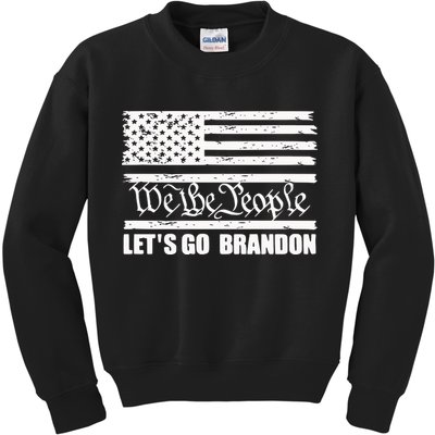 We The People Lets Go Brandon Usa Flag Kids Sweatshirt