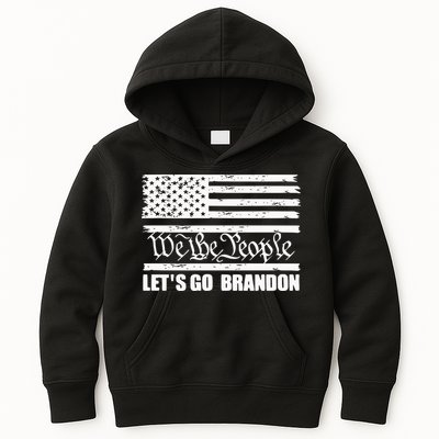 We The People Lets Go Brandon Usa Flag Kids Hoodie