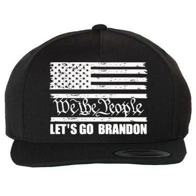We The People Lets Go Brandon Usa Flag Wool Snapback Cap