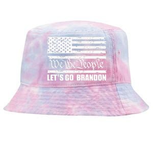 We The People Lets Go Brandon Usa Flag Tie-Dyed Bucket Hat