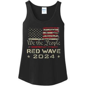 We The People Red Wave 2024 Election Republican Usa Flag Ladies Essential Tank