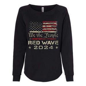 We The People Red Wave 2024 Election Republican Usa Flag Womens California Wash Sweatshirt