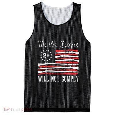 We The People Will Not Comply Progun Rights 2nd Amendment Mesh Reversible Basketball Jersey Tank