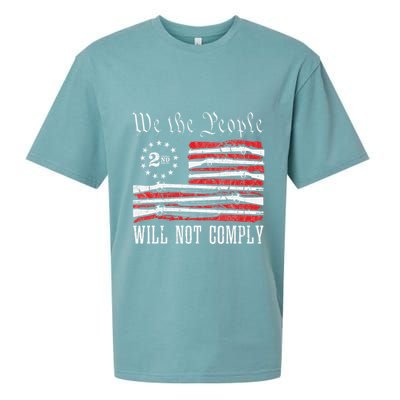 We The People Will Not Comply Progun Rights 2nd Amendment Sueded Cloud Jersey T-Shirt
