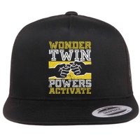 Wonder Twin Power Activated Design Sibling Design Flat Bill Trucker Hat