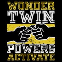 Wonder Twin Power Activated Design Sibling Design Flat Bill Trucker Hat