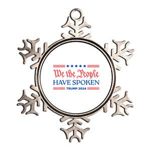 We The People Have Spoken Trump 2024 Maga Patriot Statement Metallic Star Ornament