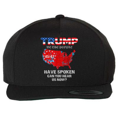 We The People Have Spoken Map Of 2024 Election Results Maga Wool Snapback Cap