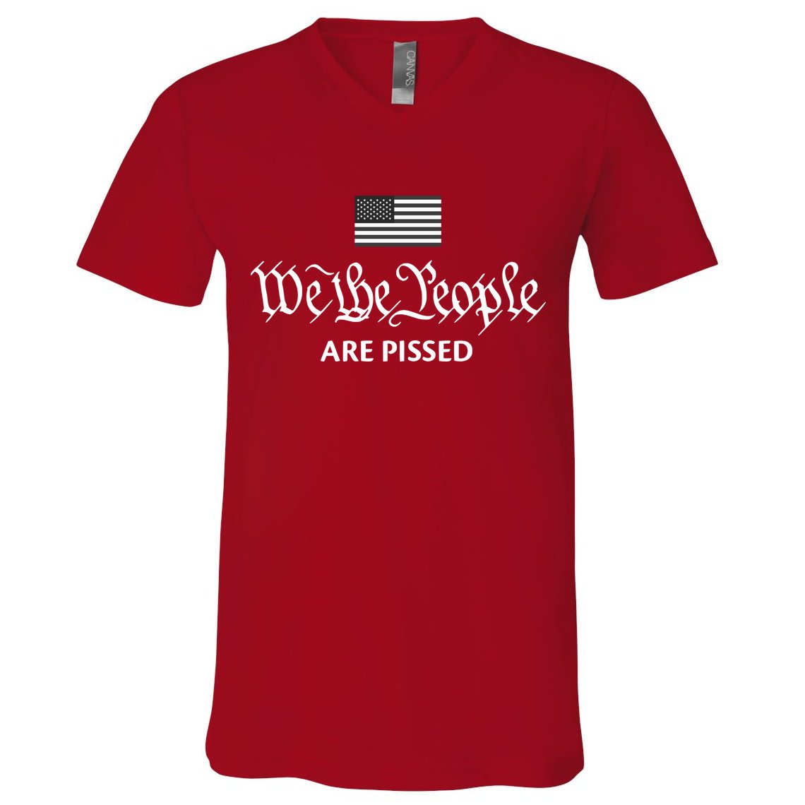 We The People Are Pissed Preamble Constitution Political V-Neck T-Shirt
