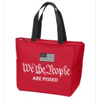 We The People Are Pissed Preamble Constitution Political Zip Tote Bag