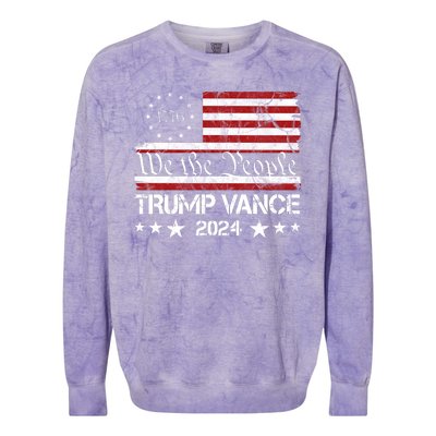 We The People Trump Vance 2024 Vintage Usa Election Colorblast Crewneck Sweatshirt