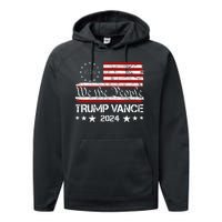 We The People Trump Vance 2024 Vintage Usa Election Performance Fleece Hoodie