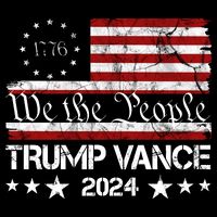 We The People Trump Vance 2024 Vintage Usa Election Backpack