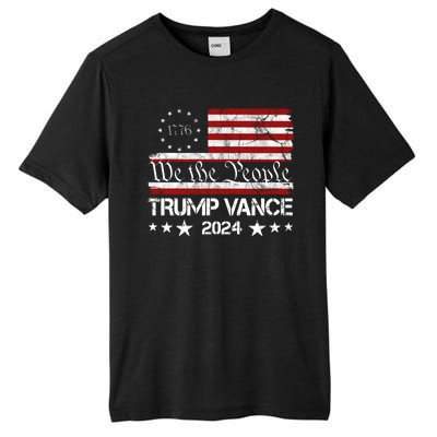 We The People Trump Vance 2024 Vintage Usa Election Tall Fusion ChromaSoft Performance T-Shirt