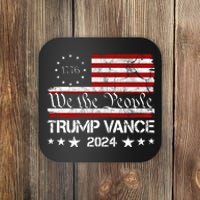 We The People Trump Vance 2024 Vintage Usa Election Coaster