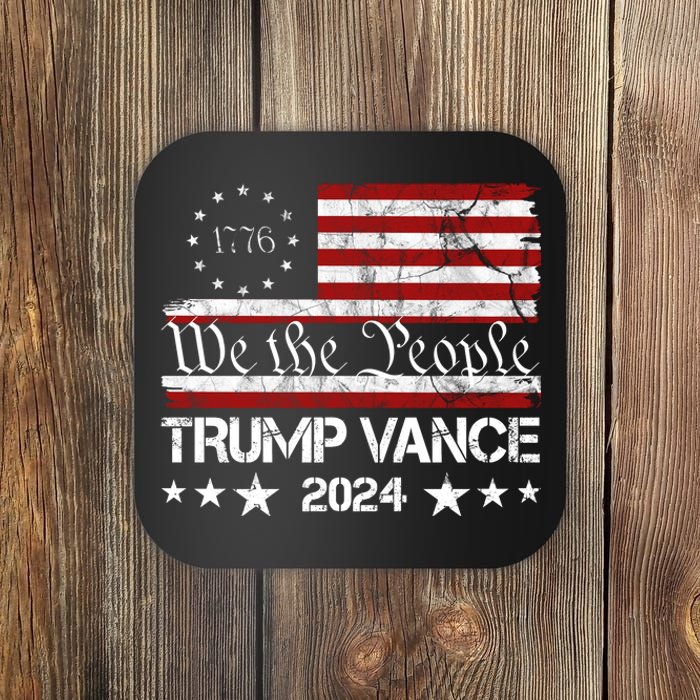 We The People Trump Vance 2024 Vintage Usa Election Coaster