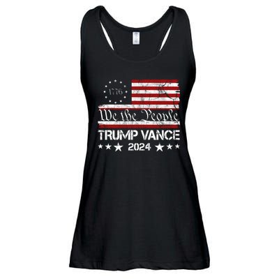 We The People Trump Vance 2024 Vintage Usa Election Ladies Essential Flowy Tank