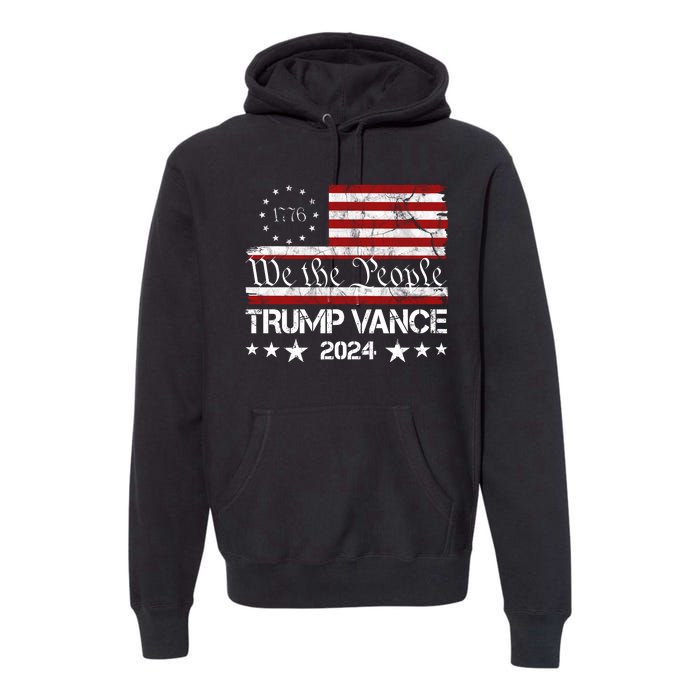 We The People Trump Vance 2024 Vintage Usa Election Premium Hoodie