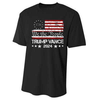 We The People Trump Vance 2024 Vintage Usa Election Performance Sprint T-Shirt