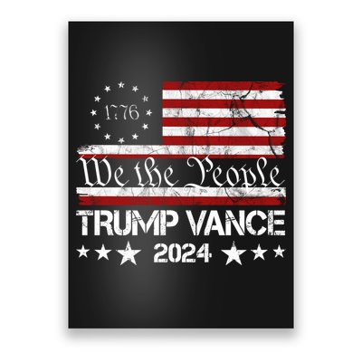 We The People Trump Vance 2024 Vintage Usa Election Poster