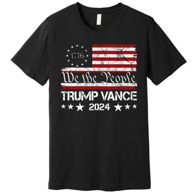 We The People Trump Vance 2024 Vintage Usa Election Premium T-Shirt