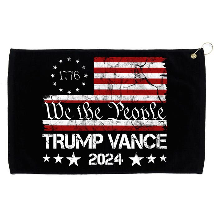 We The People Trump Vance 2024 Vintage Usa Election Grommeted Golf Towel