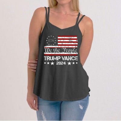 We The People Trump Vance 2024 Vintage Usa Election Women's Strappy Tank