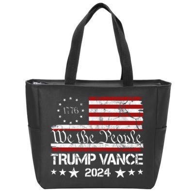 We The People Trump Vance 2024 Vintage Usa Election Zip Tote Bag