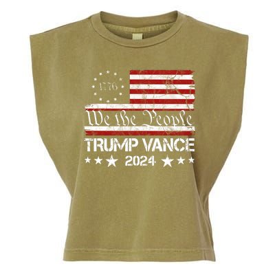 We The People Trump Vance 2024 Vintage Usa Election Garment-Dyed Women's Muscle Tee