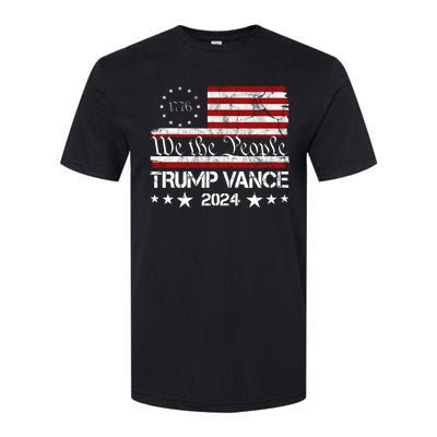 We The People Trump Vance 2024 Vintage Usa Election Softstyle CVC T-Shirt