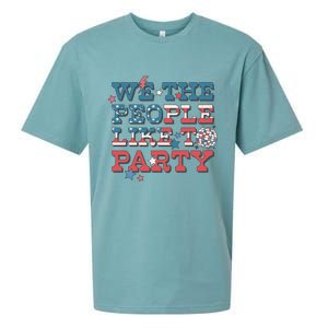 We The People Like To Party | 4th Of July Sueded Cloud Jersey T-Shirt