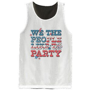 We The People Like To Party | 4th Of July Mesh Reversible Basketball Jersey Tank