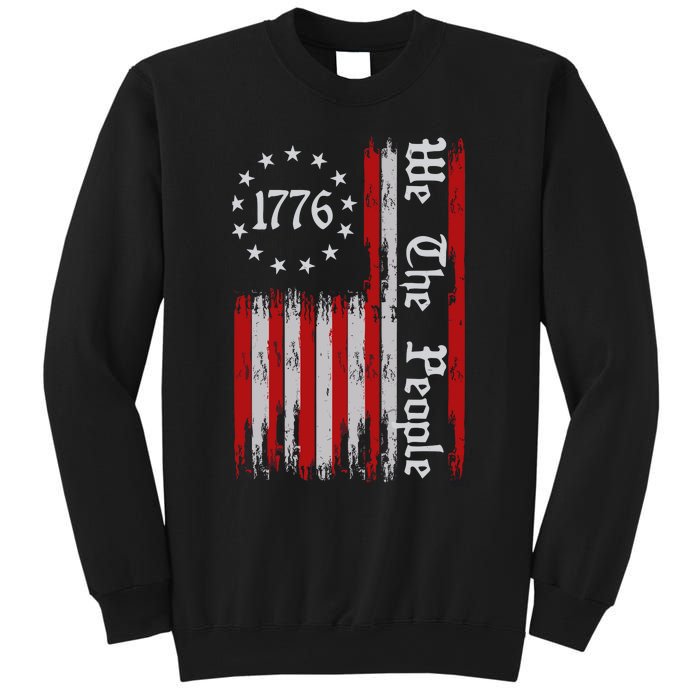 We The People 1776 Distressed Usa American Flag Sweatshirt